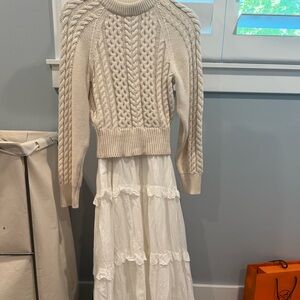 Anthropologie Ivory Knit Sweater